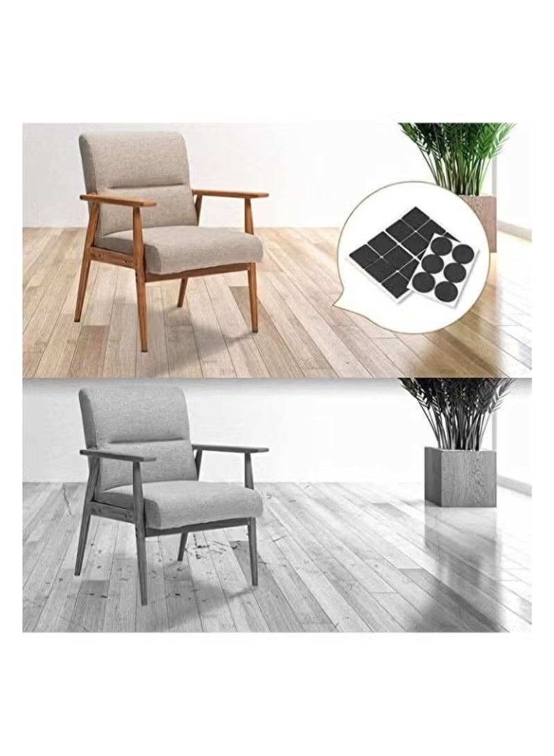 48PCS Anti-Slip Furniture Pads Self-Adhesive Rubber Feet – 24 Square & 24 Round 46mm Chair Leg Floor Protectors with Noise Reduction for Hardwood, Tile, Laminate & Carpet Floors - Image 5